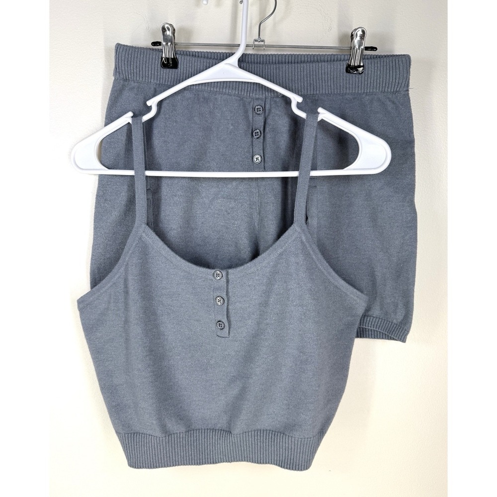 Wilt Loungewear Knit Set Cami Tank And Shorts Medium Super Soft Casual Stretch